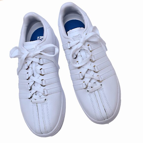K SWISS White Leather Athletic Sneakers, Size 9.5 M Excellent Condition - Picture 6 of 9